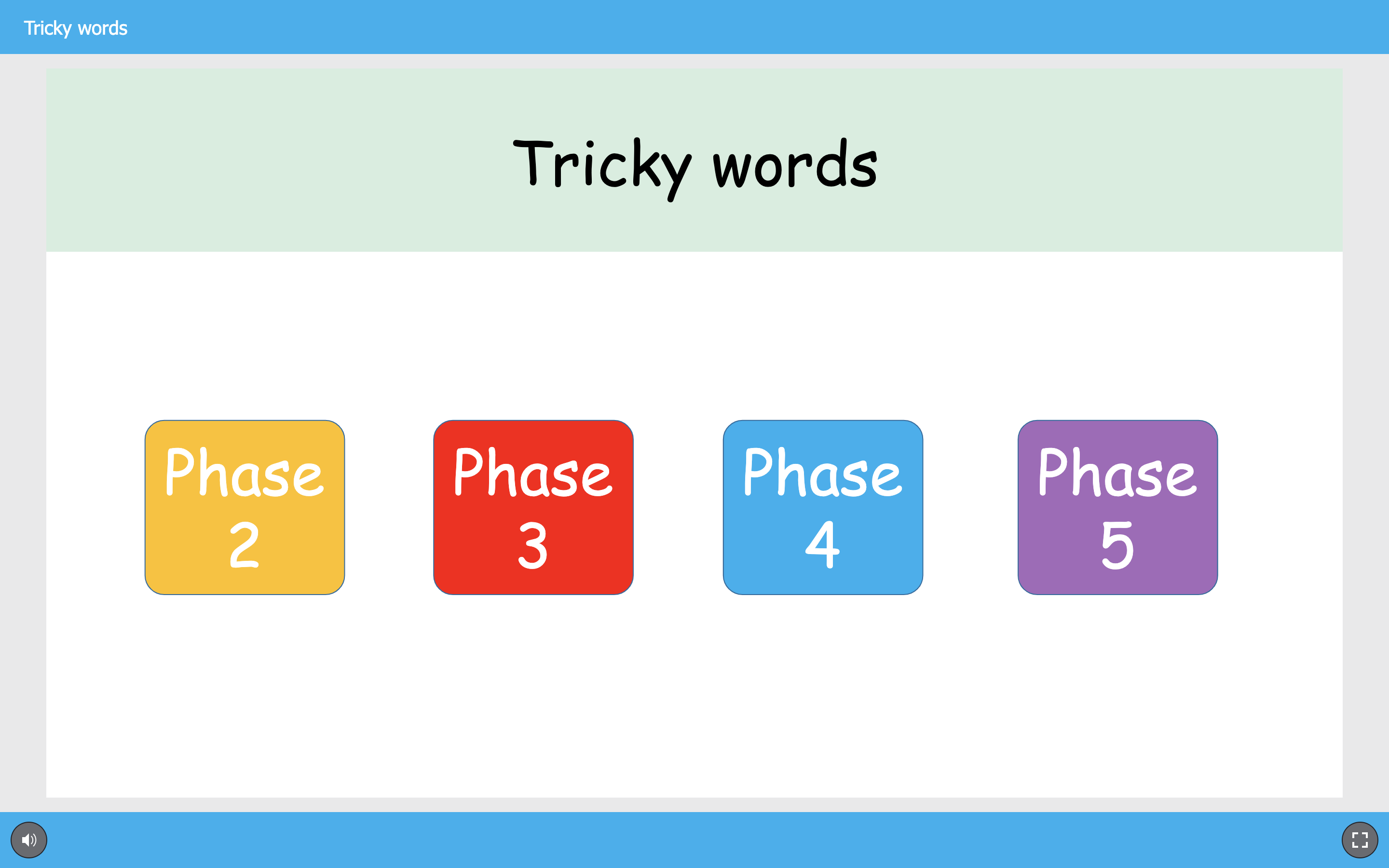 tricky words phase 2 game