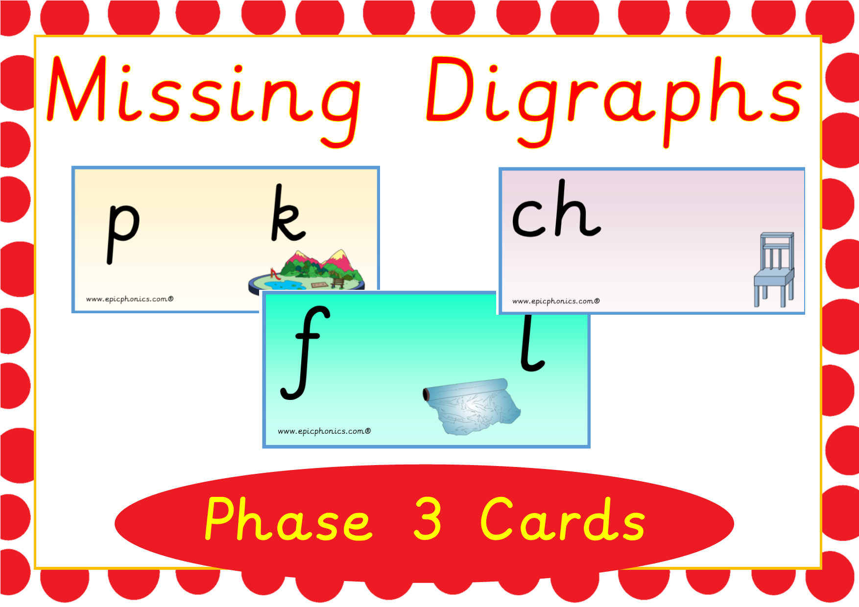 FREE Phase 3 Missing Digraph Cards